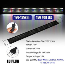 Load image into Gallery viewer, Super Slim 156 LED RGB Aquarium Lighting 30W Full Spectrum Aquatic Plant Light 120-125CM Extensible Clip on Lamp for Fish Tank
