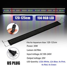 Load image into Gallery viewer, Super Slim 156 LED RGB Aquarium Lighting 30W Full Spectrum Aquatic Plant Light 120-125CM Extensible Clip on Lamp for Fish Tank
