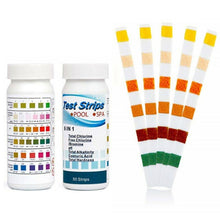 Load image into Gallery viewer, Aquarium Fish Tank Water Tropical Test Strips Kit Nitrite Nitrate PH Chlorine Bromine Total Hardness Test Strips 50pcs
